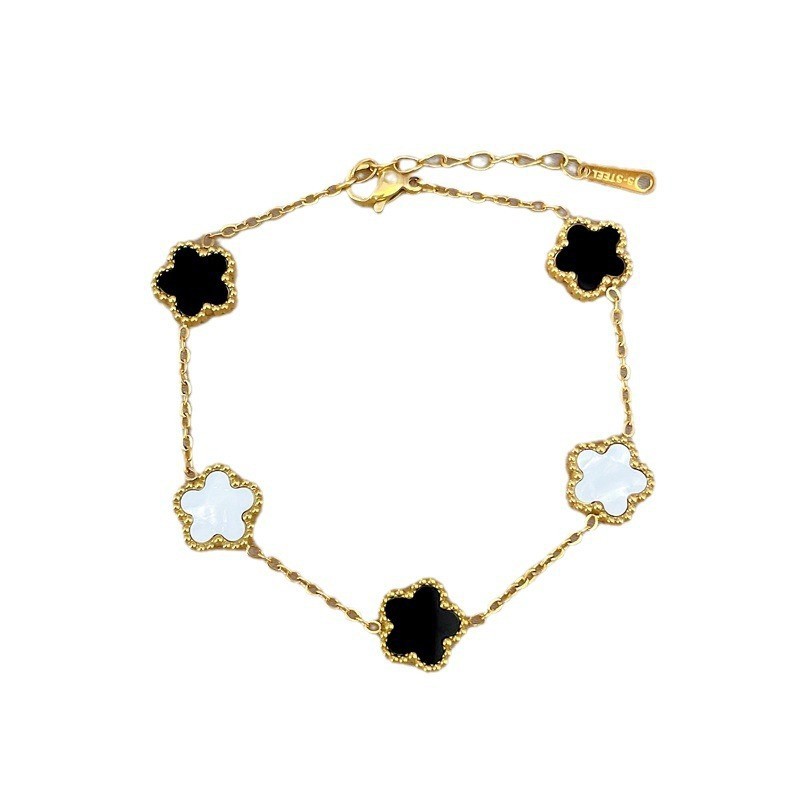 【 All-titanium Steel 】 Five flower shells Dongdaemun personalized bracelet, a retro birthday gift for a female Internet celebrity and her best friend Item Picture