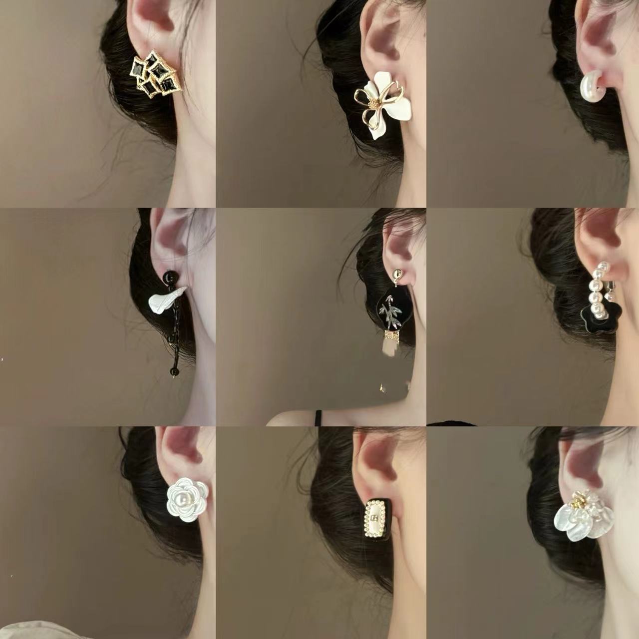 Silver needle French light luxury diamond-encrusted butterfly stud earrings, a niche, simple and versatile commuter earring, elegant and high-end earrings for women details Picture