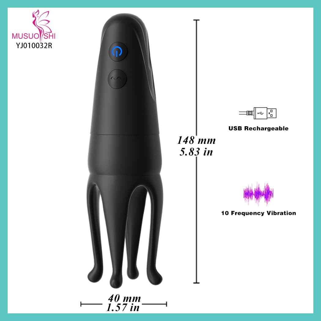 YJ010032R Sex Toys Handheld Aircraft Cup Male Masturbator Vibrating Penile Trainer for Men-Modern Style Valentine's Day Gift USB Rechargeable Vibrator with 10 Frequency Modes full figure