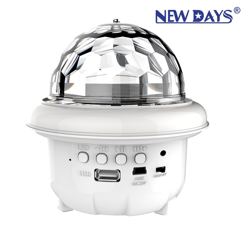 NEWDAYS brand cross-border new LED rocket charging music magic ball, home flash ambient light, color-changing stage light, party laser crystal magic ball light ambient light
