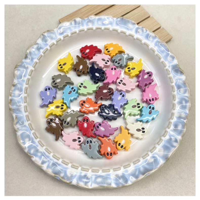 Acrylic baked paint ghost /diy mobile phone chains, keychains, bags, pendants, accessories, materials, loose beads wholesale pic 5