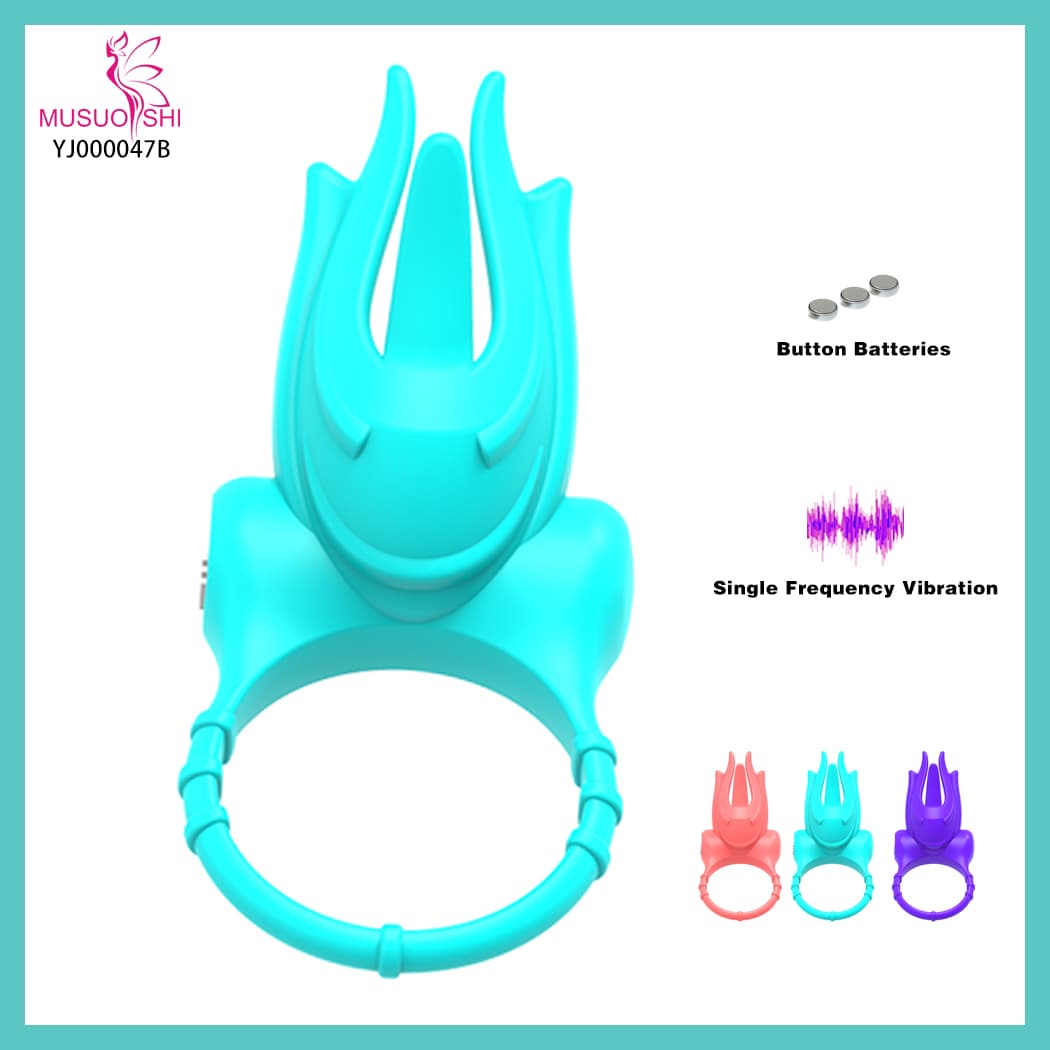 YJ000047B Toys Sex Adult Products Husband and Wife Toy Stretchy Cock Ring Pennis Rings Sexual Massager Vibrator Sex Toys for Man and Women Vibrating Cock Ring with Single Frequency Vibration full figure
