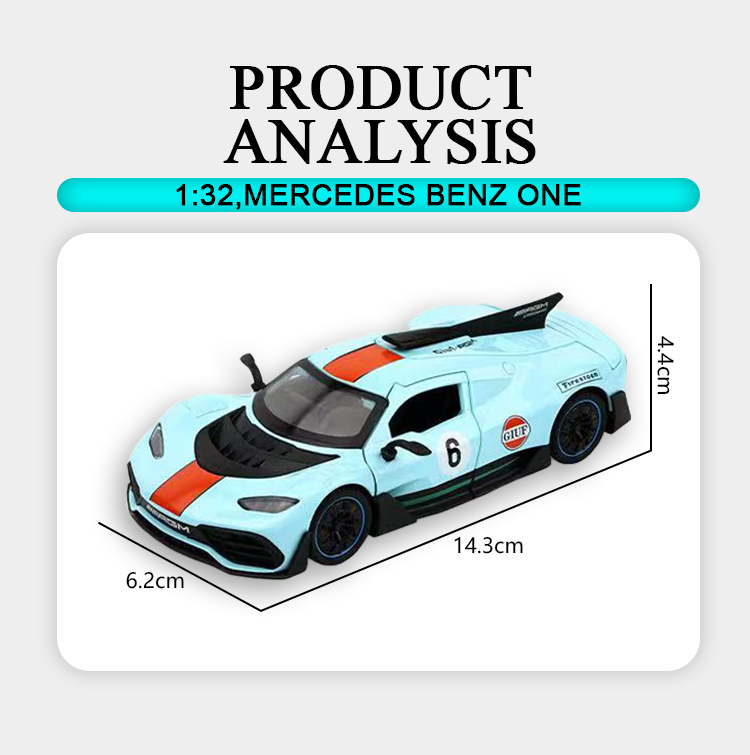 1:32 Mercedes-Benz ONE alloy racing car model toy car model toy car alloy toy pic 8