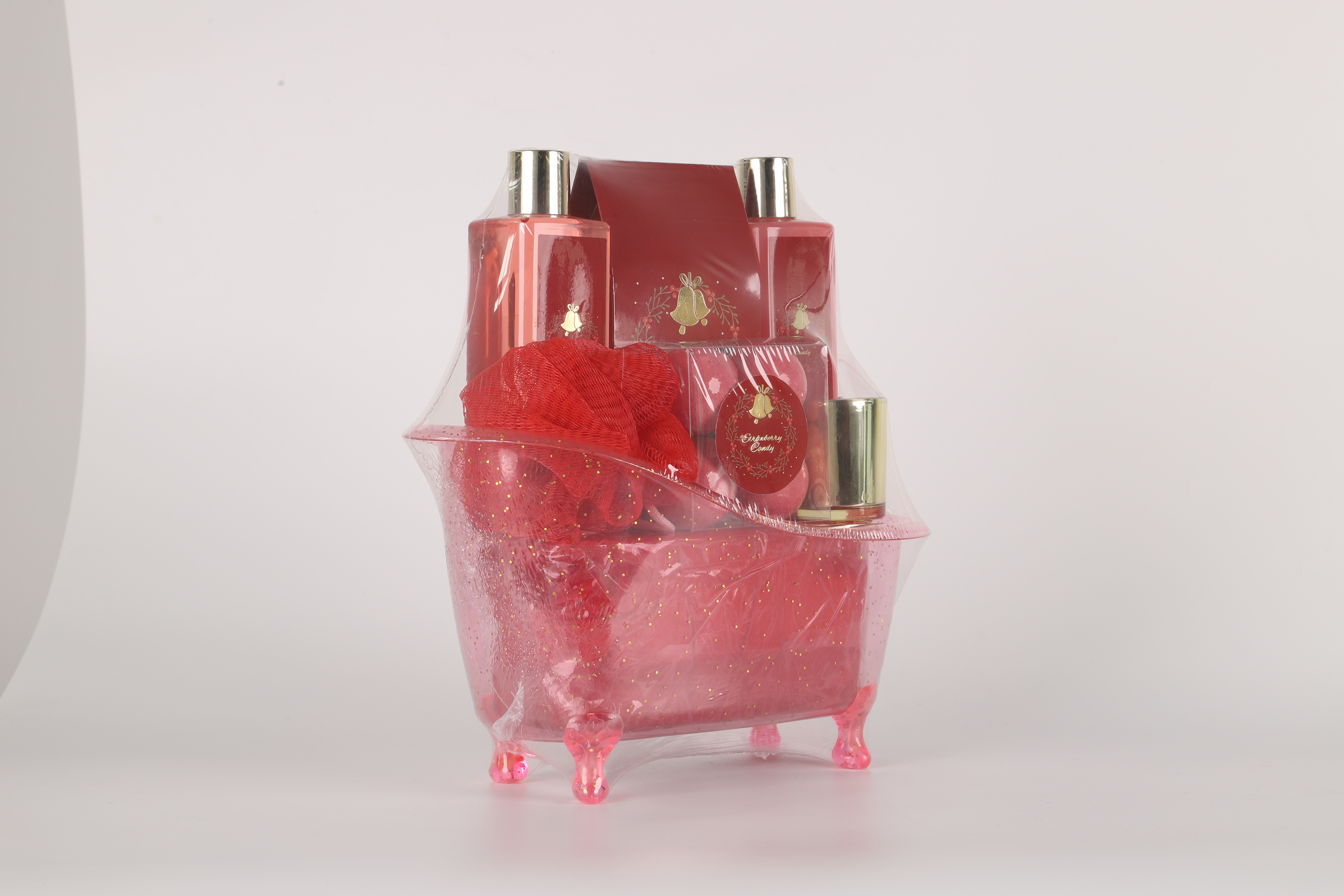 Six-piece bath products set, bathtub gift box set, bubble body wash, body lotion, bath ball, scented candle, explosive salt, classic Spa set, Christmas gift, bath gift set Specification image