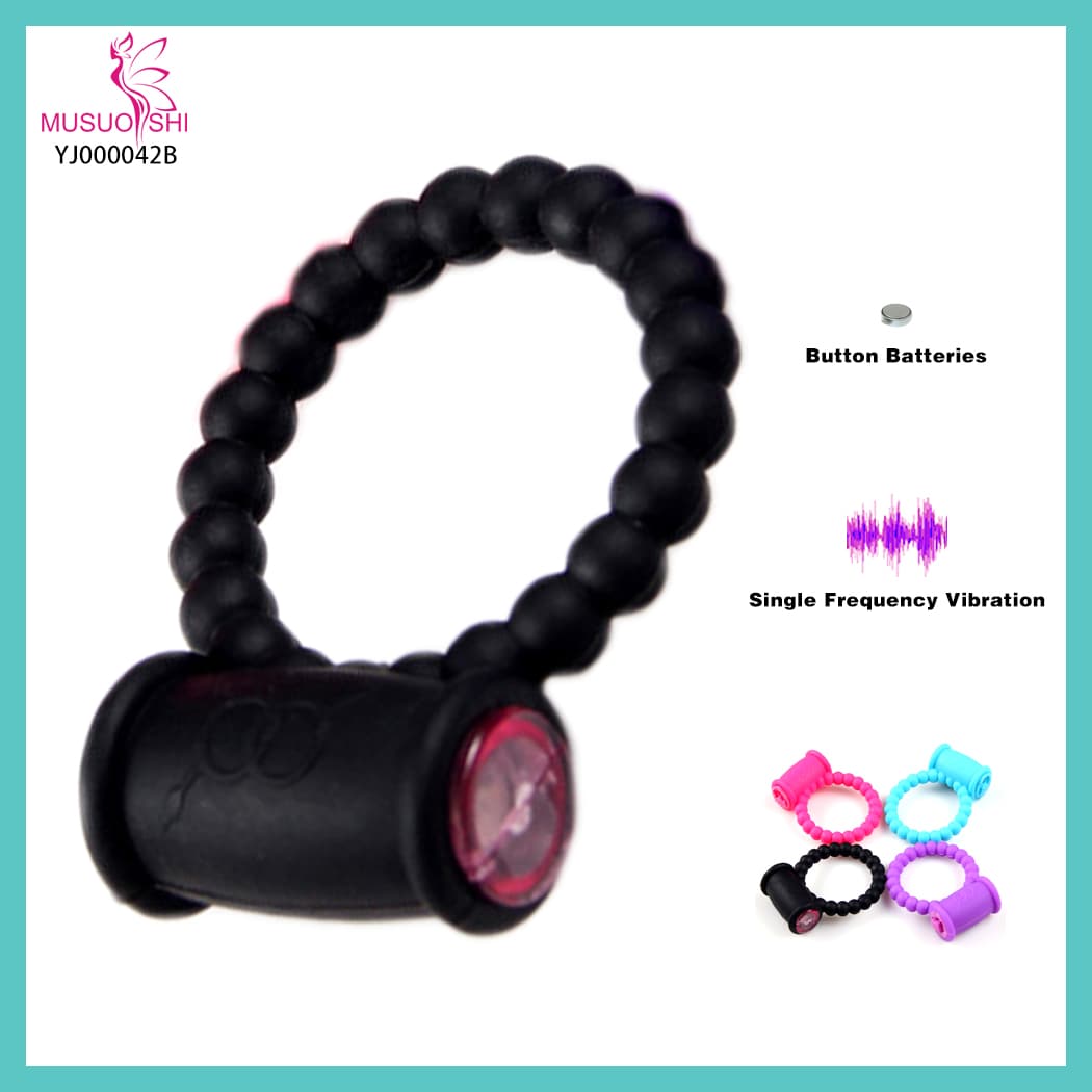 YJ000042B Adult Products Couple Vibrator Sex Toys Juguetes Sexuales Cock Ring Pennis Rings Sexual Massager Vibrator Sax Toys for Man Vibrating Cock Ring with LED Light - Black, 4 Colors Available full figure