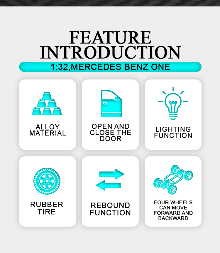 1:32 Mercedes-Benz ONE alloy racing car model toy car model toy car alloy toy pic 2