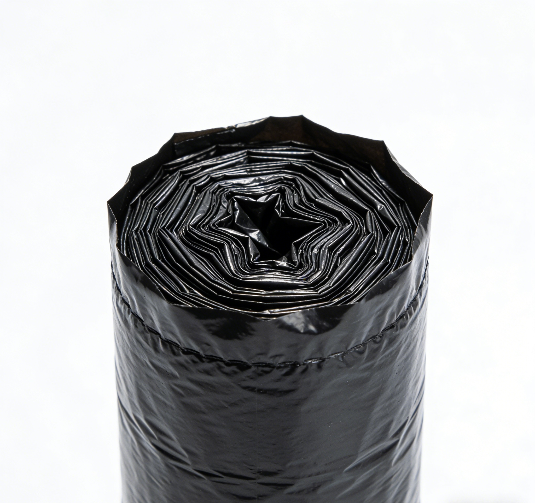 Thickened flat-mouthed garbage bag, 45*55CM, black garbage bag, 24 pieces larger details Picture
