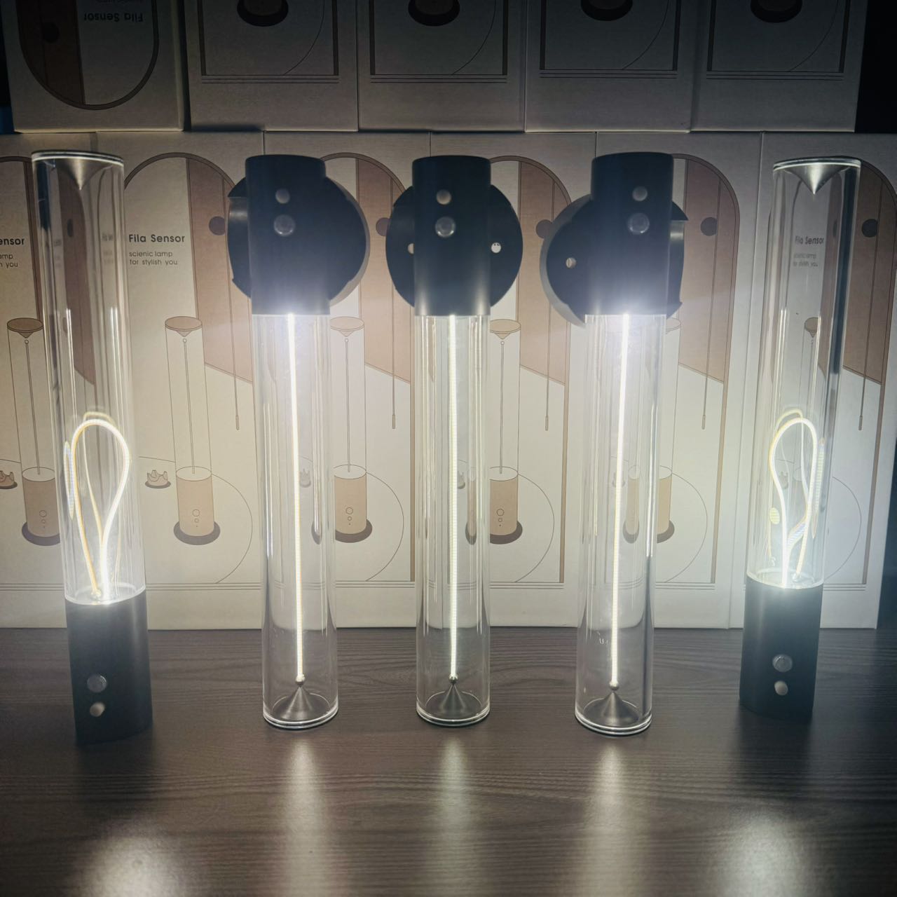 Magnetic induction quantum lamp, flexible filament lighting fixture, rechargeable infrared induction lamp, creative bedroom and living room table lamp Specification image