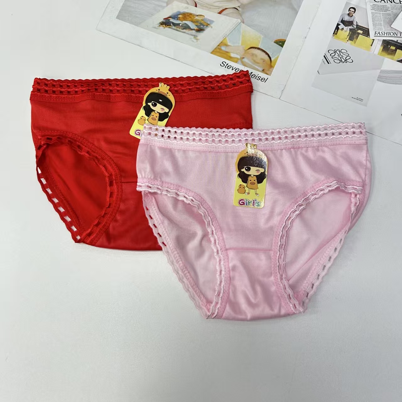 DD-4602# Export Middle East and Africa children's underwear Woven embroidery lace Children's underwear Comfortable Breathable underwear women QNI details Picture