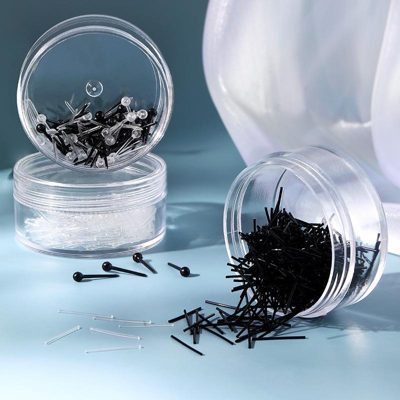 塑料耳棒耳棍透明耳针耳钉女简约防堵塞养耳洞防堵耳棒女隐形耳钉