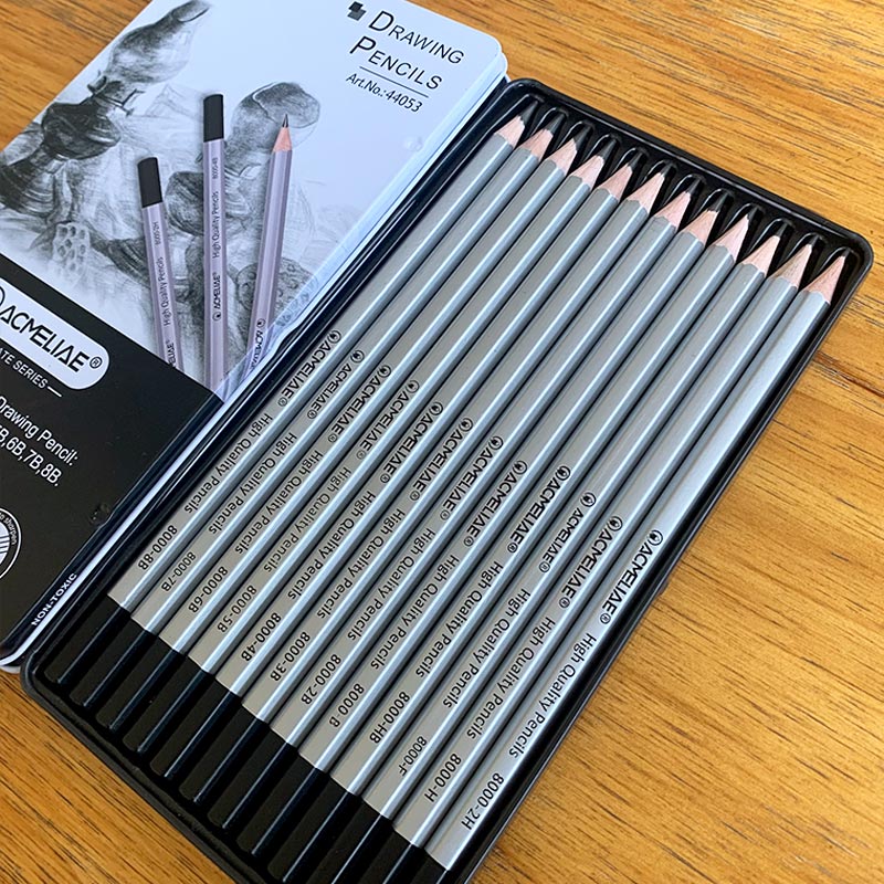 Artist wood pencils for drawing ACMELIAE 12-Piece Drawing Pencil Set - Artmate SeriesACMELIAE 12-Piece Drawing Pencil Set – Artmate SeriesACMELIAE 12-Piece Drawing Pencil Set – Artmate Series details Picture