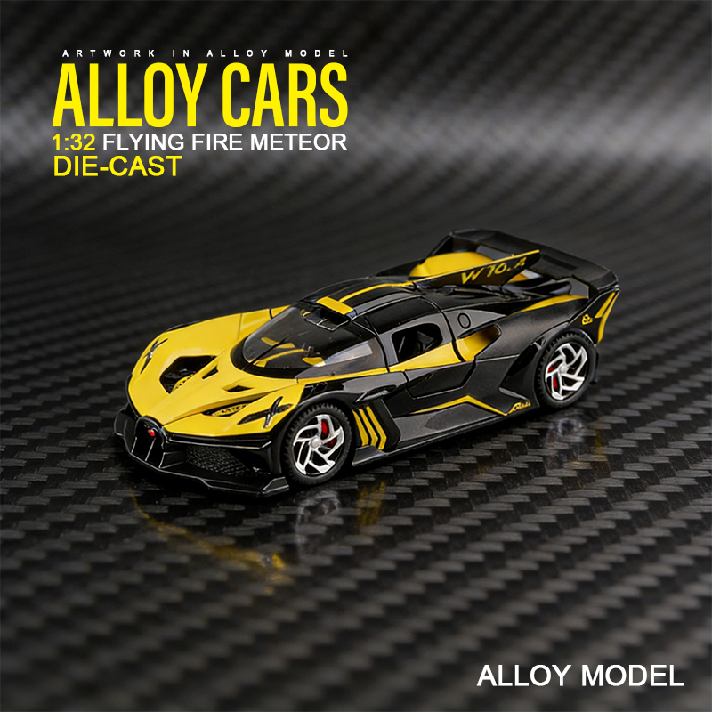 1:32 Flying Fire Meteor Alloy Model, Rebound Sound and Light Effect, trendy art, desktop collectible, boys' toy details Picture