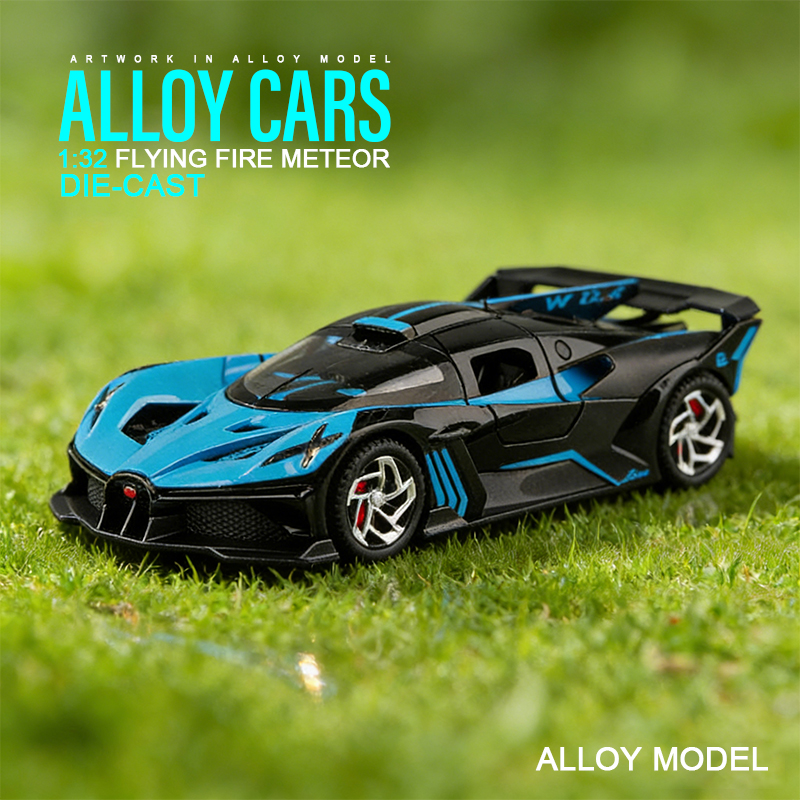 1:32 Flying Fire Meteor Alloy Model, Rebound Sound and Light Effect, trendy art, desktop collectible, boys' toy