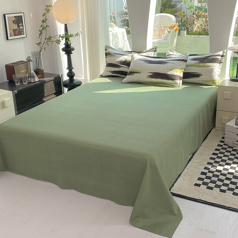 Factory direct supply of bedding: four-piece set, bed sheet and quilt cover, three-piece set, dormitory single quilt cover, single quilt cover, simple style Specification image