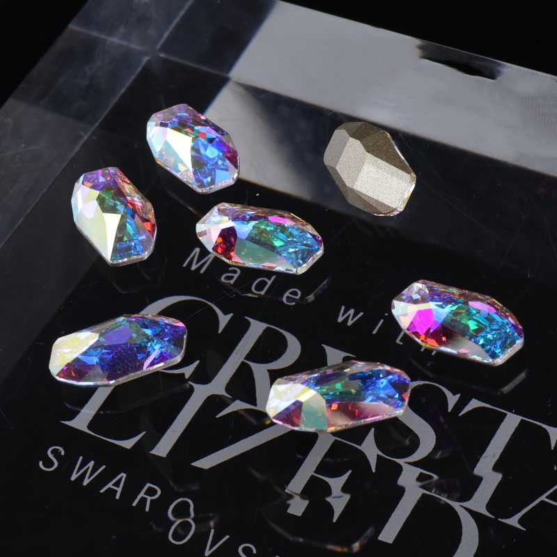 Huazi genuine 4773 pointed-bottom meteor Hammer nail drill Swarovski unpacked and revealed DIY live streaming special price crystal Specification image