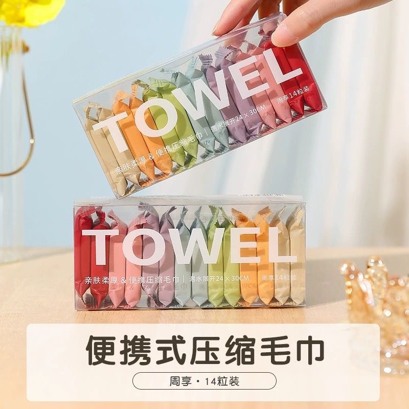 压缩一次性毛巾加厚跨境纯棉便携式洗脸巾出差户外旅行酒店居家必