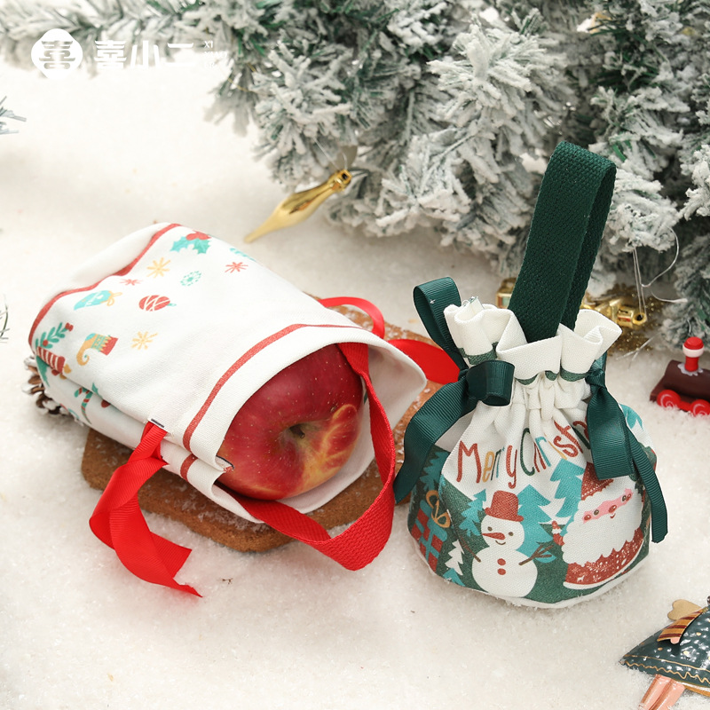 New Christmas Eve gift bags, apple bags, peace fruit packaging boxes, Santa Claus candy gift bags Specification image