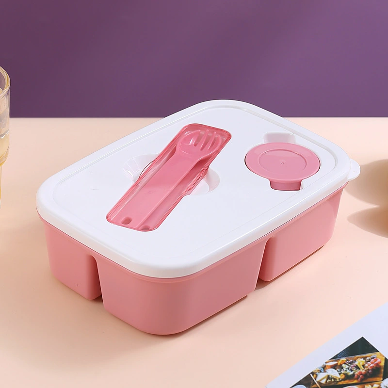 H226-388 compartments microwave-heated bento box, portable lunch box, sealed lunch box set with tableware, lunch box detail image 7