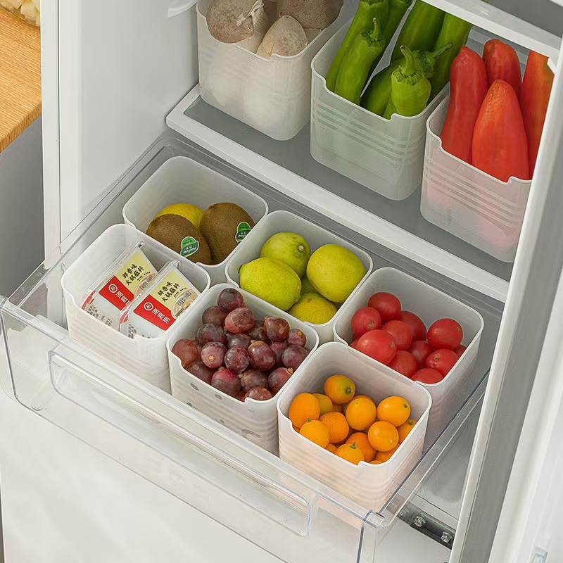 A spacious and multifunctional storage box for fruits and vegetables on the side of a refrigerator, suitable for home use. details Picture