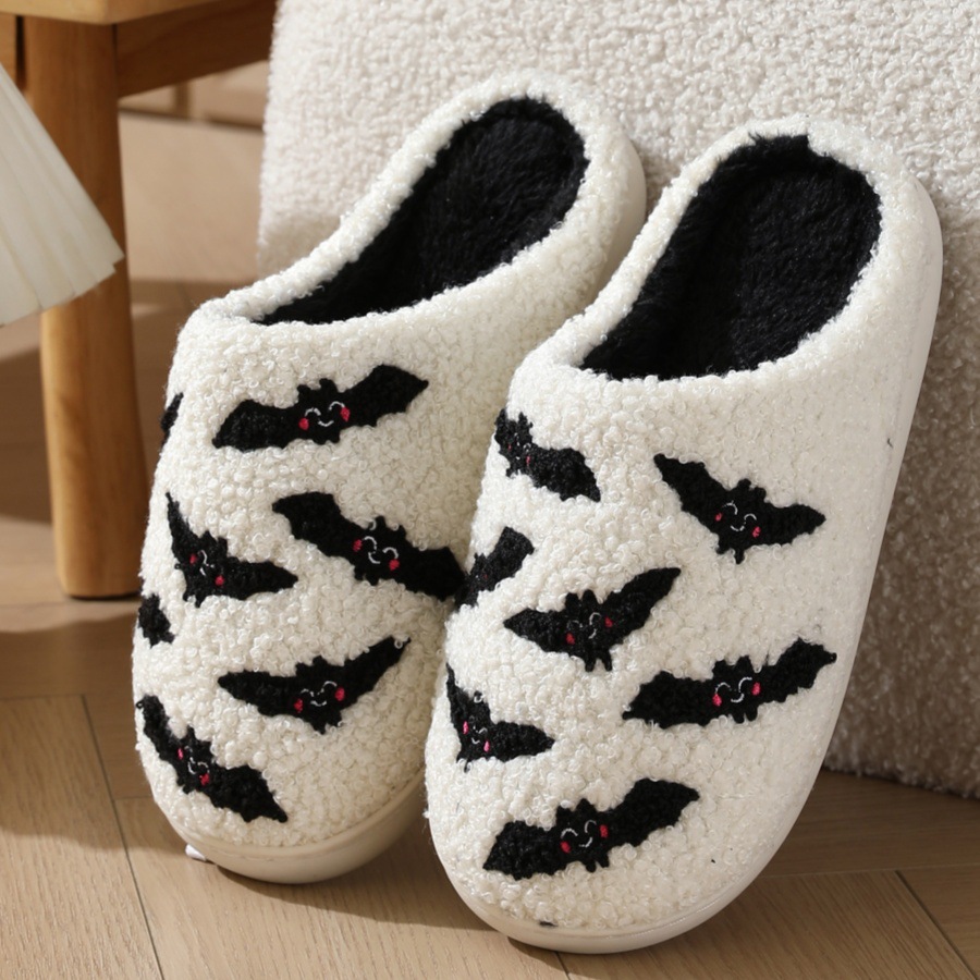 Cross-border best-selling slippers: Cotton slippers for women, winter, Christmas, Halloween, indoor home, plush warm cotton slippers Specification image
