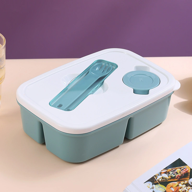 H226-388 compartments microwave-heated bento box, portable lunch box, sealed lunch box set with tableware, lunch box detail image 6