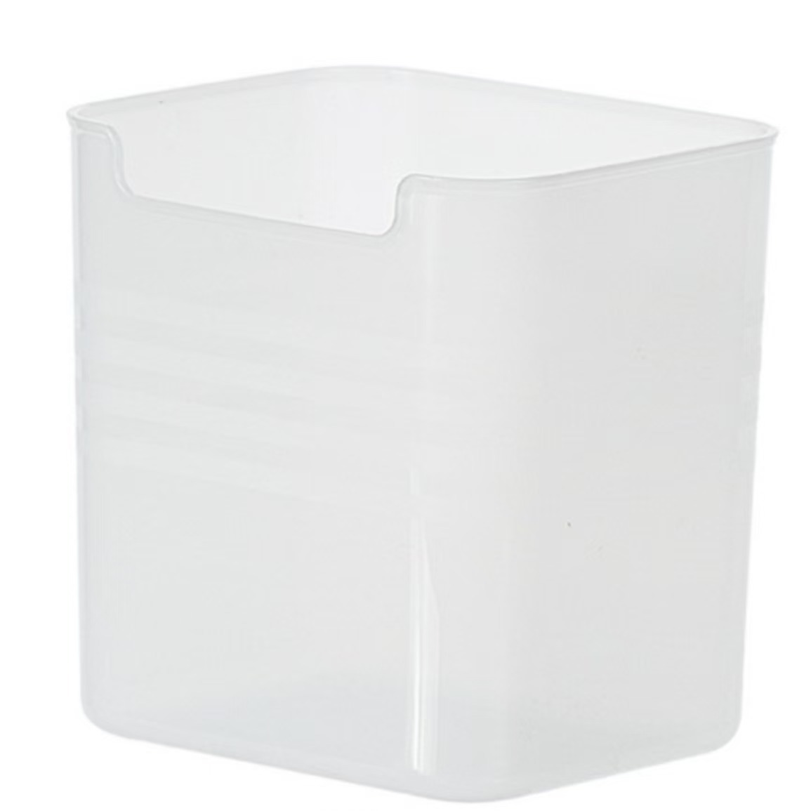 A spacious and multifunctional storage box for fruits and vegetables on the side of a refrigerator, suitable for home use. Application Scenario