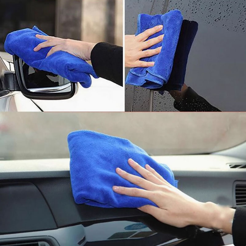 Wholesale car wash towels, ultra-fine fiber thickened car cleaning towels, square towels, absorbent cleaning cloths, multi-functional enlarged car cleaning cloths details Picture