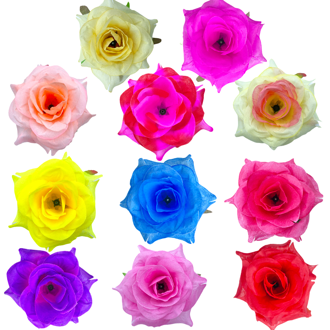 Colorful rose triangular rolled edge rose petals, artificial plant wall, artificial flowers, silk flowers, flower heads weighing jin flower petals
