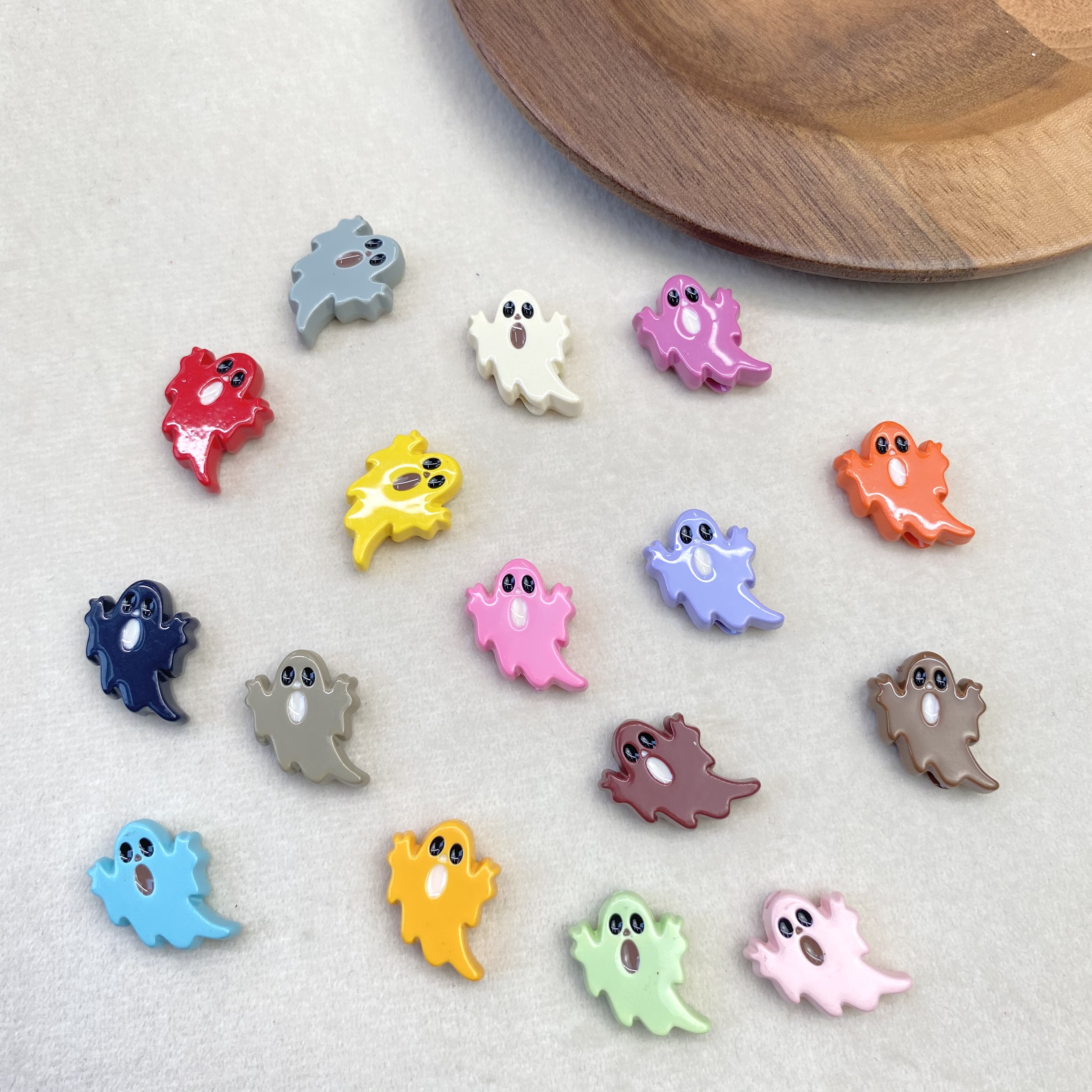 亚克力烤漆幽灵/diy手机链钥匙扣包包挂件饰品配件材料散珠批发