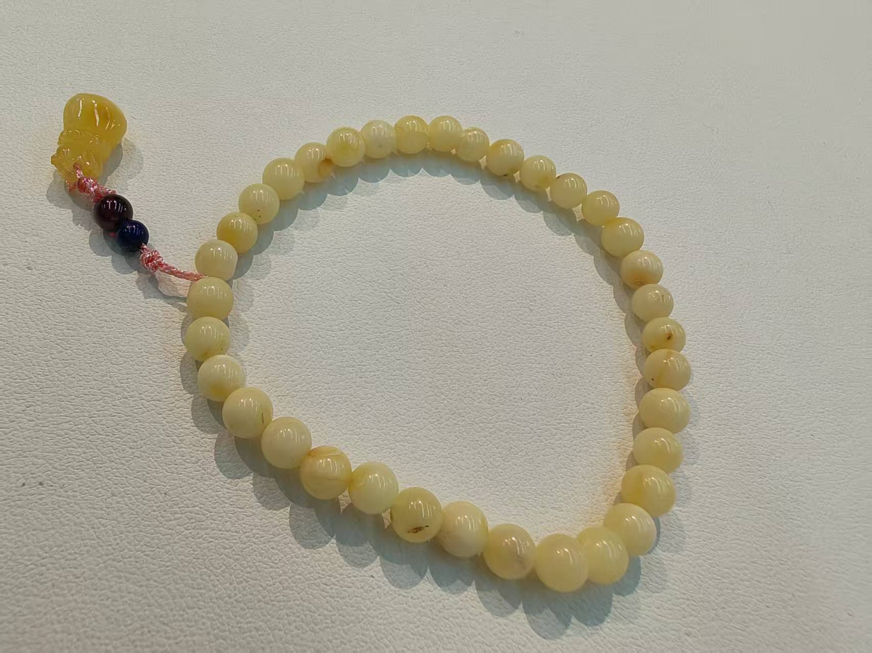 白蜜蜡手串蜜蜡雕件吊坠新年开运手串4