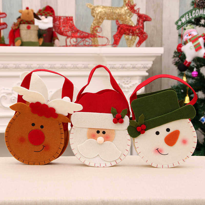 New Christmas gift bags, candy bags, non-woven fabric Christmas apple gift bags, Christmas decorations