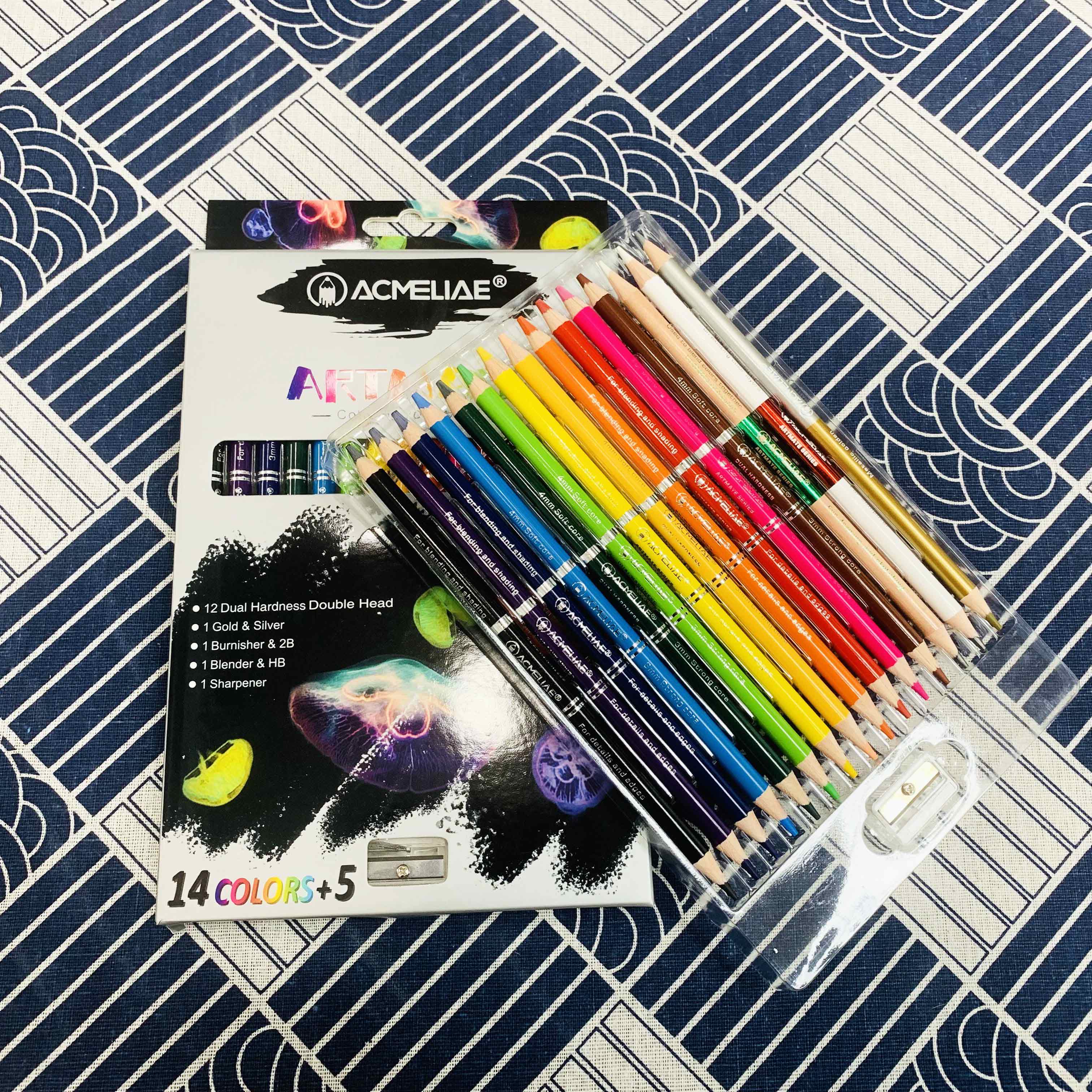 ACMELIAE  Art Pencil 14 Colors +5 Artmate Set High Quality Drawing pencil Art Color Pencil Application Scenario