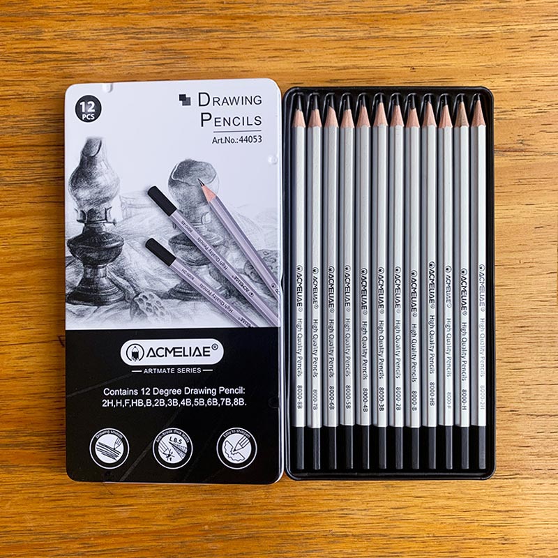 Artist wood pencils for drawing ACMELIAE 12-Piece Drawing Pencil Set - Artmate SeriesACMELIAE 12-Piece Drawing Pencil Set – Artmate SeriesACMELIAE 12-Piece Drawing Pencil Set – Artmate Series Item Picture