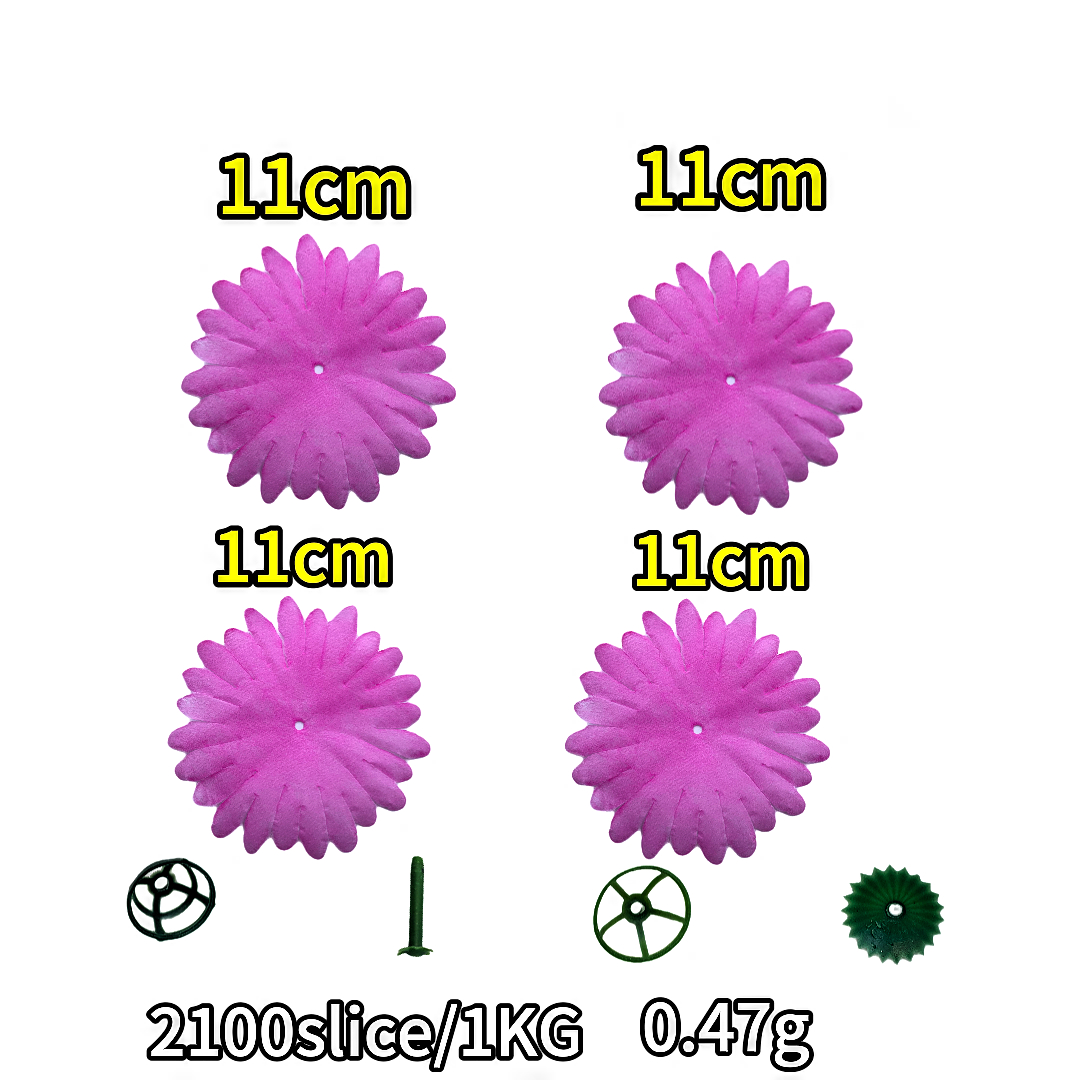 Artificial flowers, wisteria flowers, artificial flowers, colored artificial flowers, long chrysanthemums, short chrysanthemums, large sunflowers, plastic floral art, weighing flower sheets details Picture