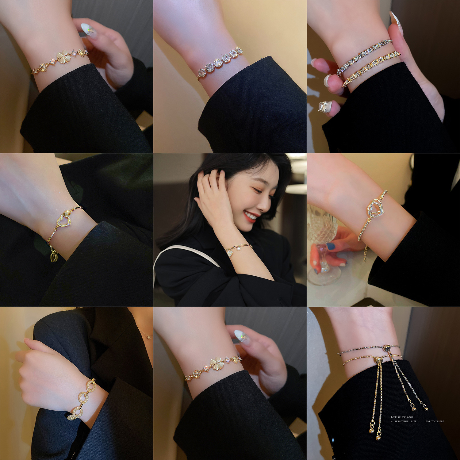 Fashionable and trendy men's light luxury high-end design bracelets, niche and simple bangles, wholesale of internet-famous jewelry details Picture