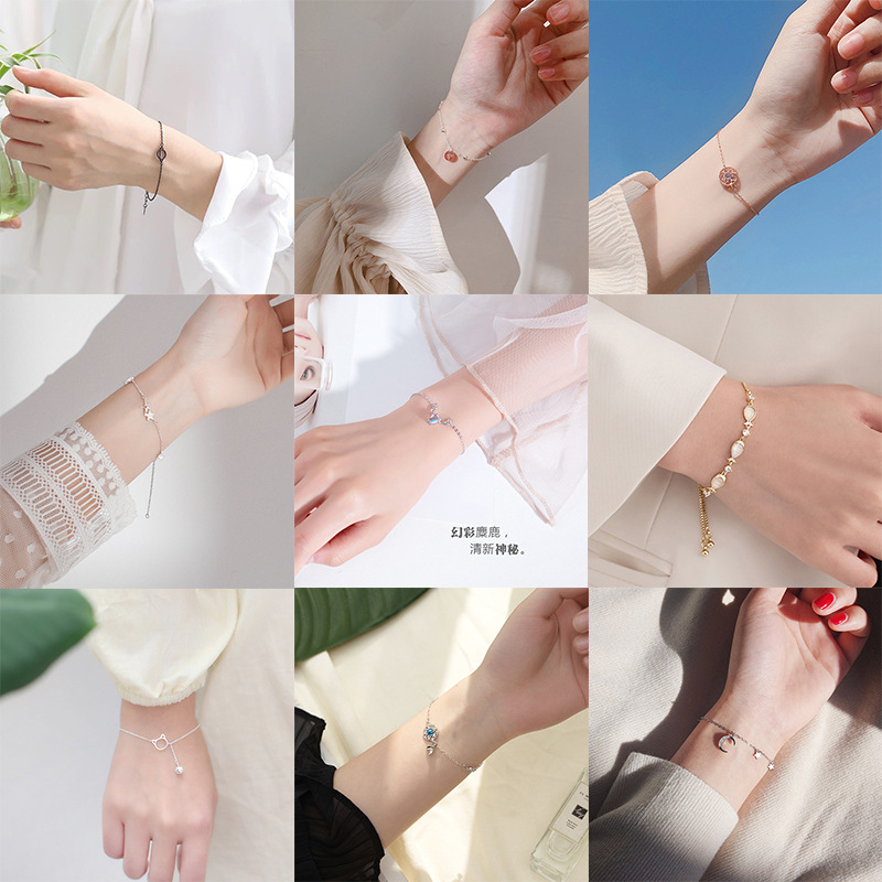 Wholesale of Korean forest-themed bracelets for girls, Korean heart-shaped bracelets for female student best friends, and wholesale of fresh and cute bracelets with a girlish heart