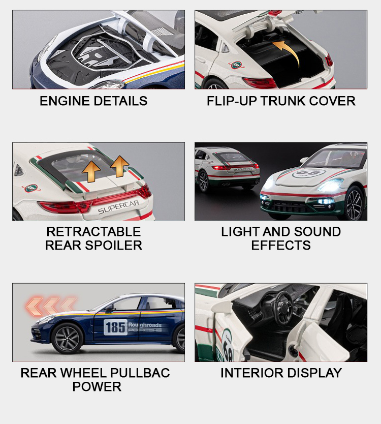 1:32 Porsche Panamera Track Edition alloy toy car racing model toy car model pic 4
