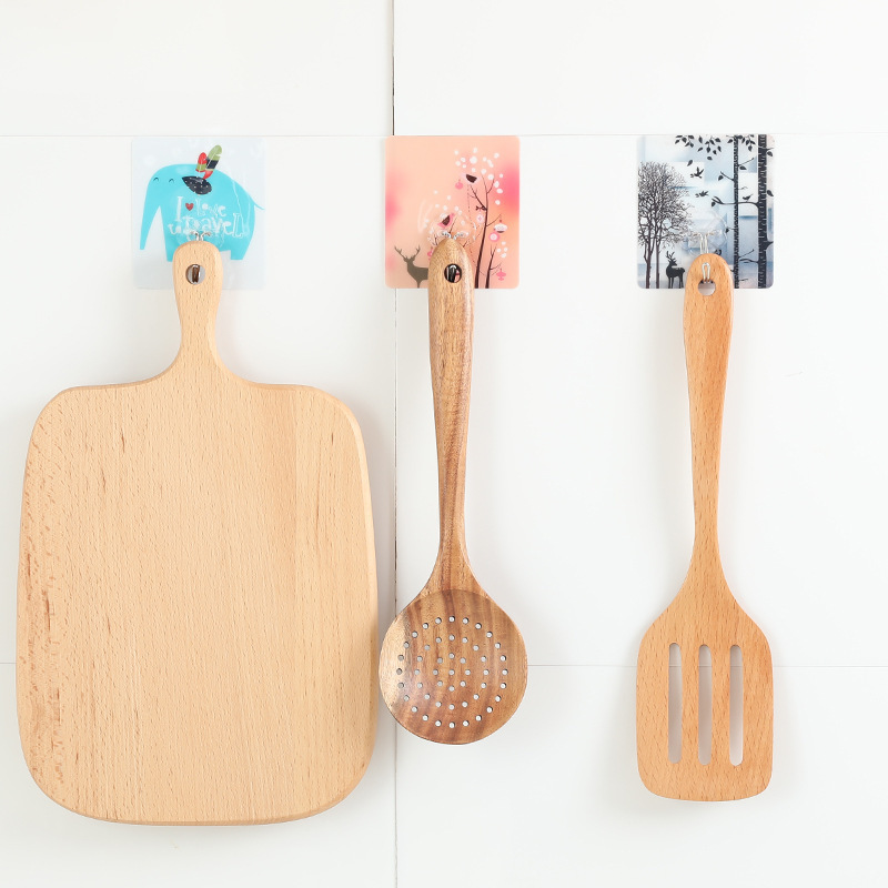 Transparent traceless hook, strong adhesive hook, pattern waterproof hook, kitchen nano sticker, nail-free and non-drilling hook Specification image