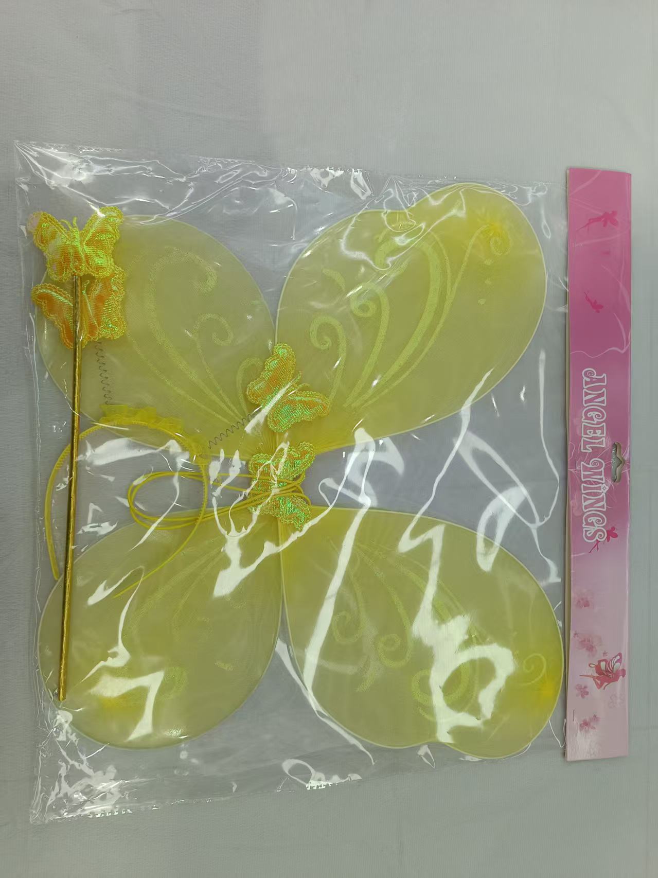 黄色蝴蝶翅膀三件套