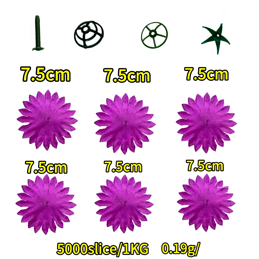 Wholesale of plant flower slices, including colored pine needles, chrysanthemums, artificial flowers, flower branches, and flowers weighing jin details Picture