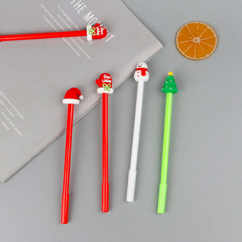 Factory direct sales of cute Christmas gel pens, creative Christmas gifts, office quick-drying signature pens, and student practice pens