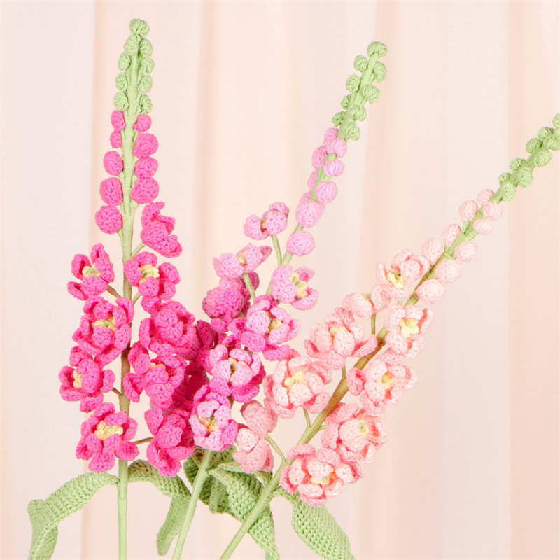 New hand-knitted large bouquet of wool micro-hook artificial flower desktop decoration artificial flower finished product hand-knitted flower