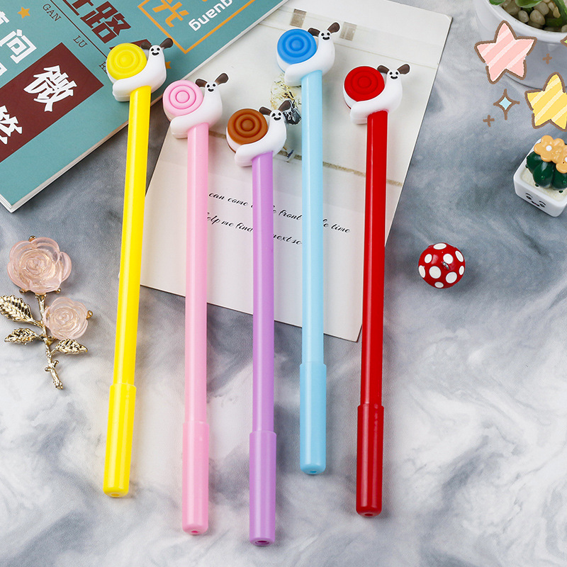 卡通可爱文具蜗牛中性笔创意学生书写水笔可爱奖品礼物签字笔批发