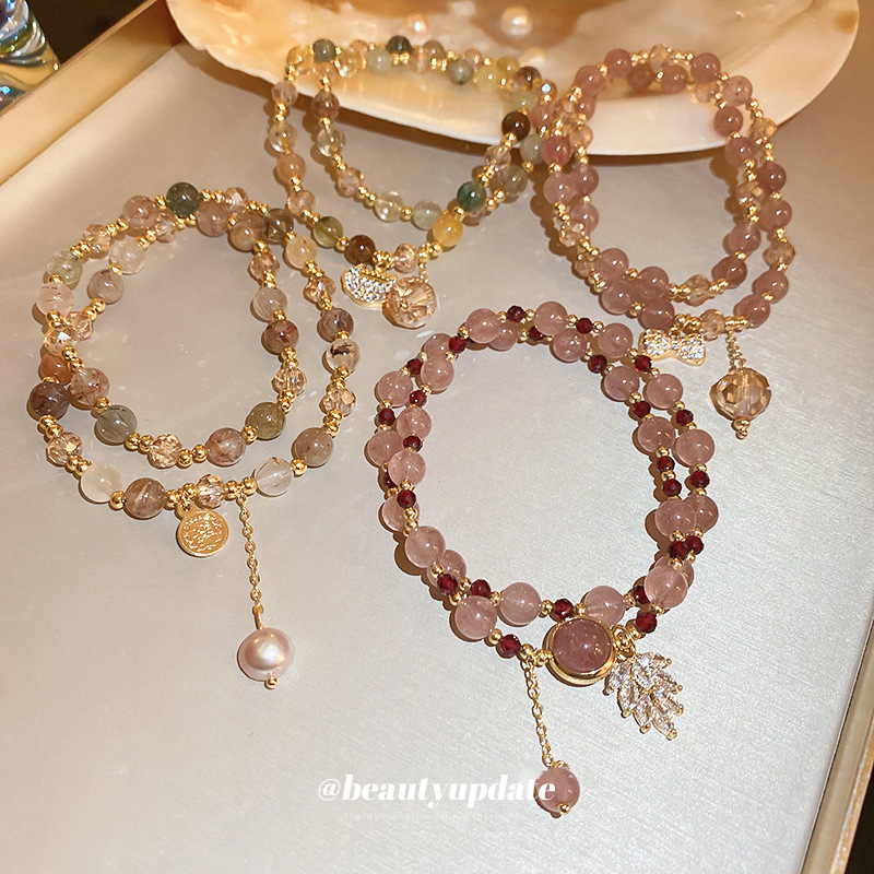 淡水珍珠多层缠绕手链中古宫廷风串珠手串个性时尚高级感百搭手饰