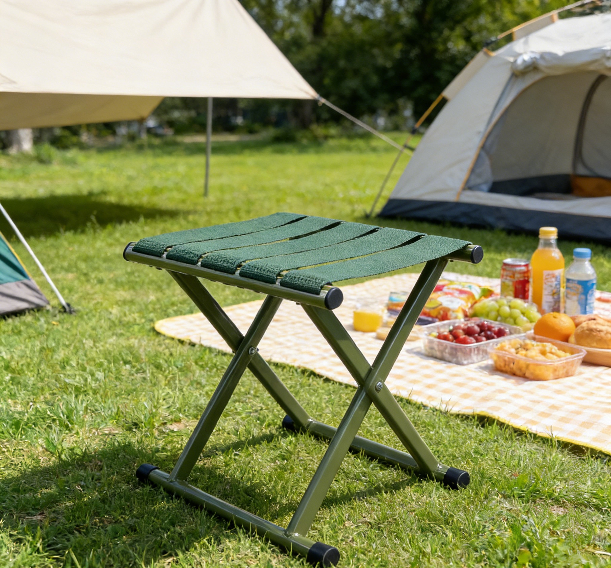 45mm high, widened and enlarged stool folding stool, thick and convenient outdoor camping stool folding Application Scenario