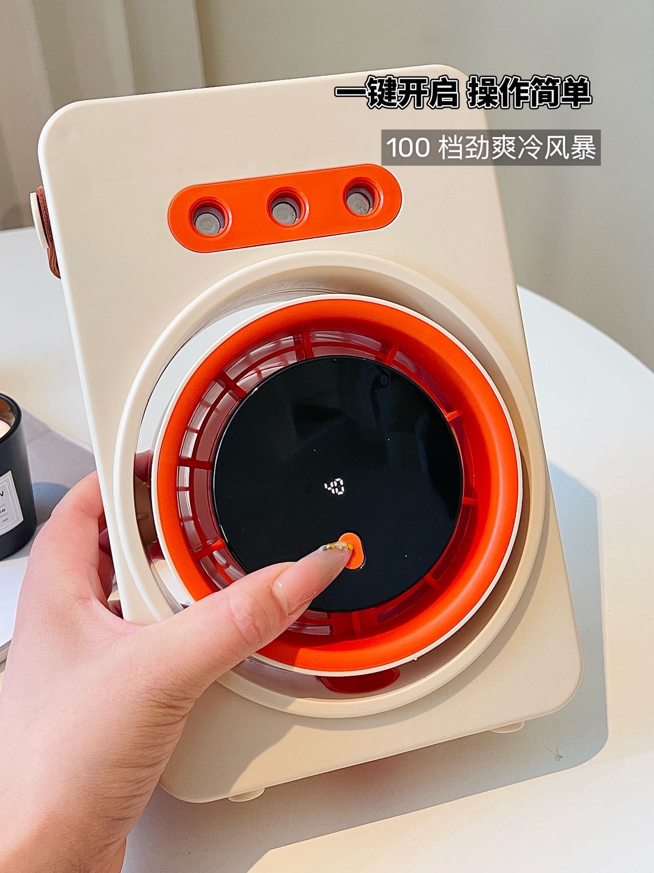 龙王三孔喷雾风扇 可加水喷雾风扇 手动便携电扇 小型喷雾风扇详情图12