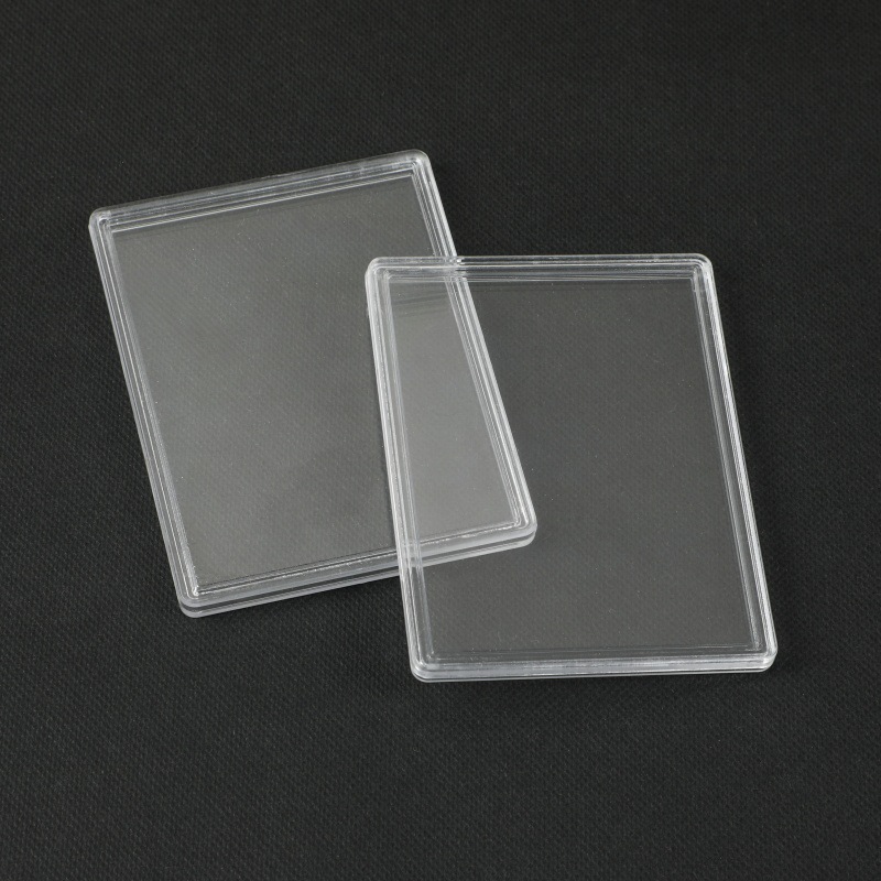 贝壳卡砖金箔卡牌银卡保护盒亚克力收纳长方形pp透明名片盒天地盖