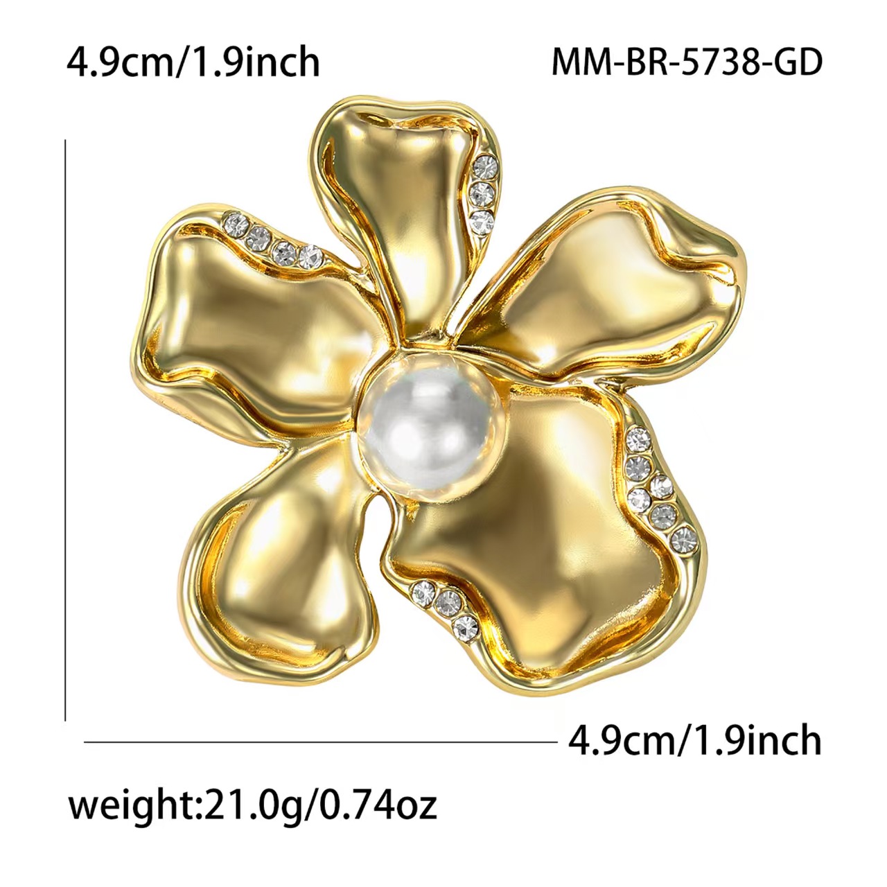 Personalized cross-border, eco-friendly, smooth floral and diamond-encrusted brooch, novel women's clothing brooch accessory pin Application Scenario