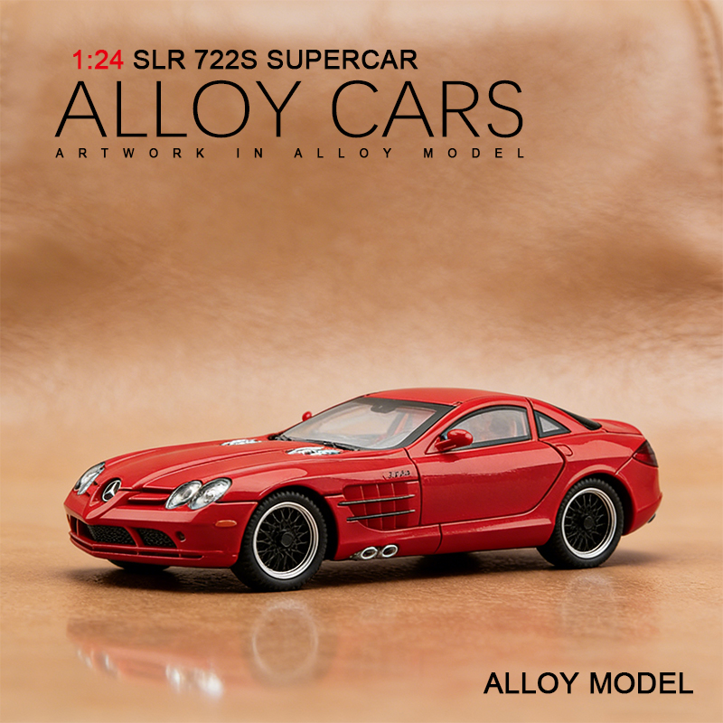 1:24 سيارة سيارات طراز Mسيدس مرسيدس بنز SLR722S ذات الدفع الفائقة، طراز سيارات السباق details Picture