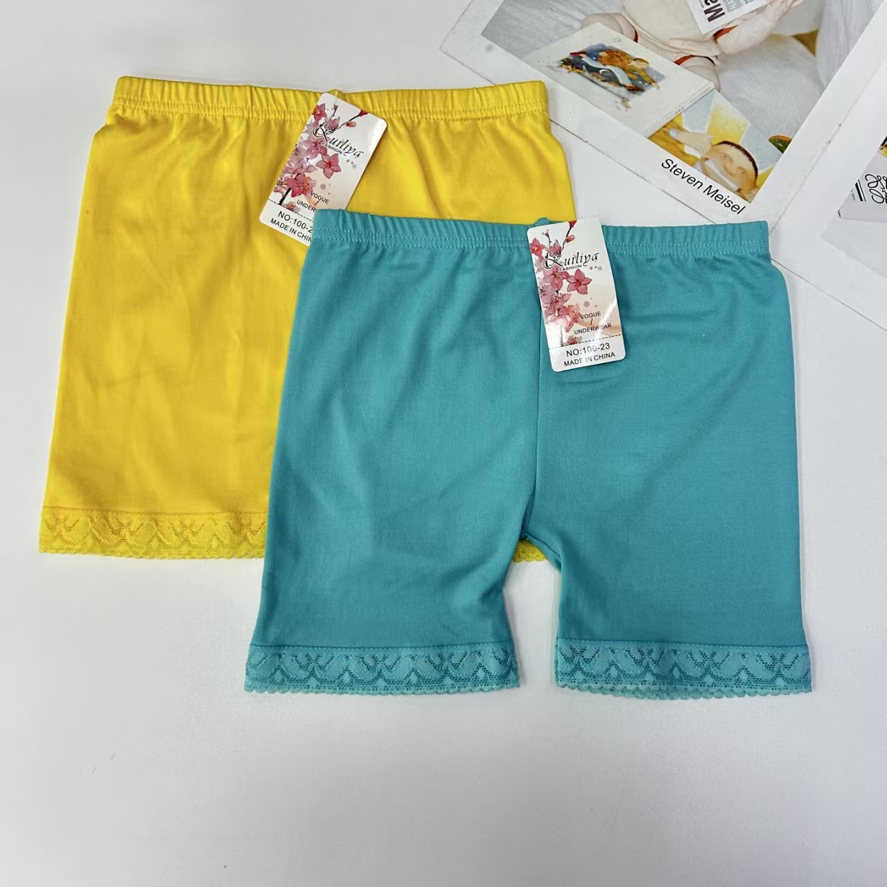 DD-100-23# Export Middle East and Africa Underwear, Women's leggings, Children's Wear, Girls' Solid Color comfortable Loose leggings, women's QNI details Picture